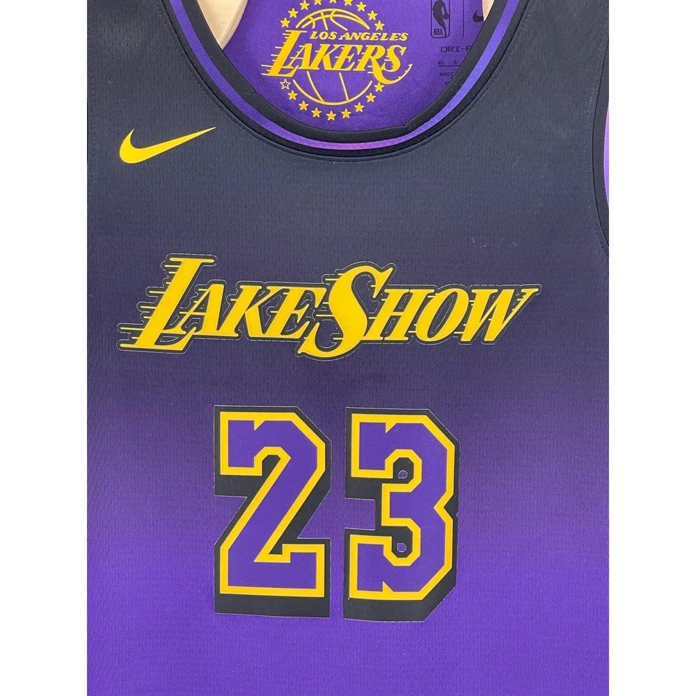 NWT LA Lakers Nike City Edition LakeShow‎ LeBron James Jersey S Small FQ4346-504